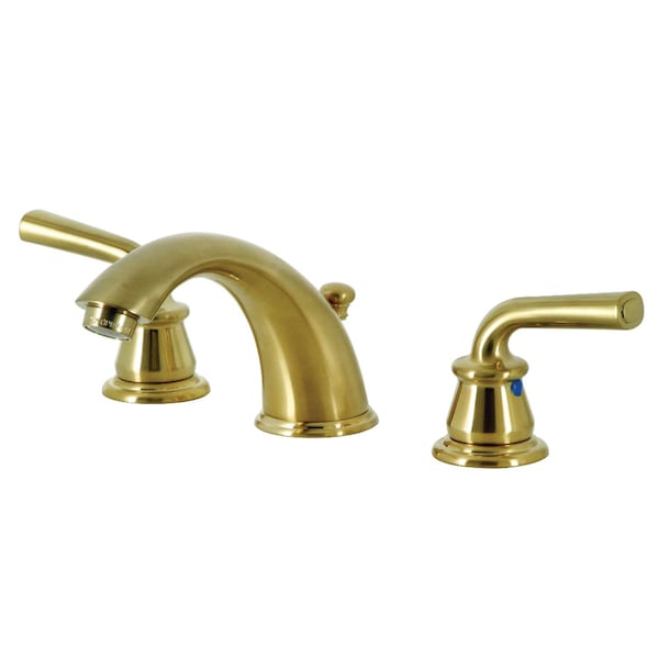 Kingston Brass Widespread Bathroom Faucet with Pop-Up Drain, Brushed Brass KB967RXLSB - main